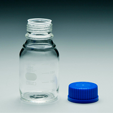 Bottle Media Wide Mouth with Blue Cap