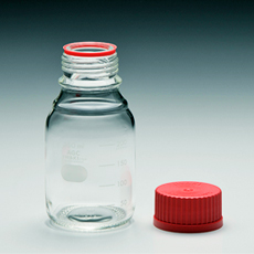 Bottle Media Wide Mouth with Red Cap